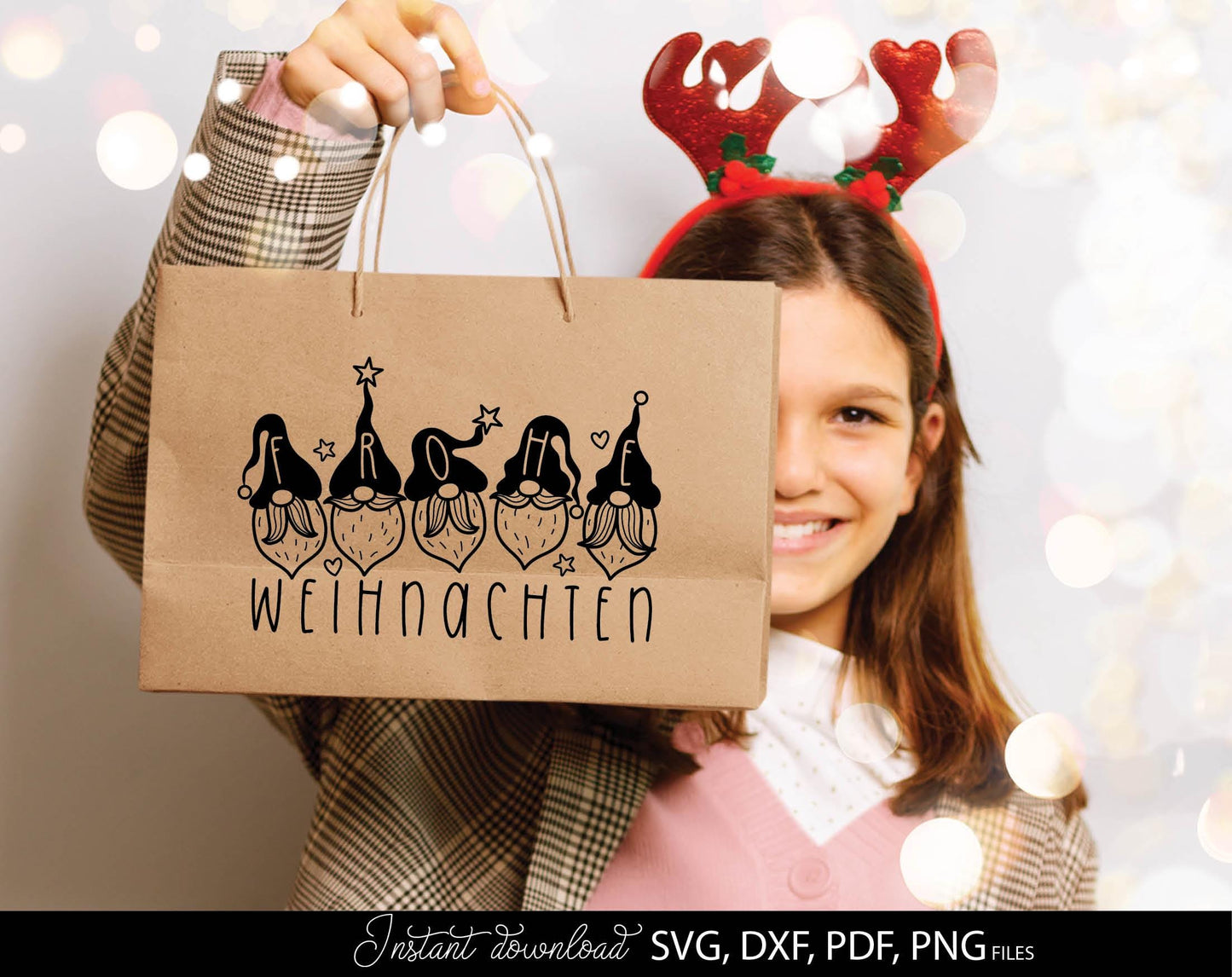 German Christmas Wichtel designs. SVG DXF PDF PNG files included. Compatible with Cricut, Silhouette or other equipment. Cut from vinyl, use for sublimation or laser cut or grave projects, use as Weihnachten kerzen tattoo as well. Buy now!