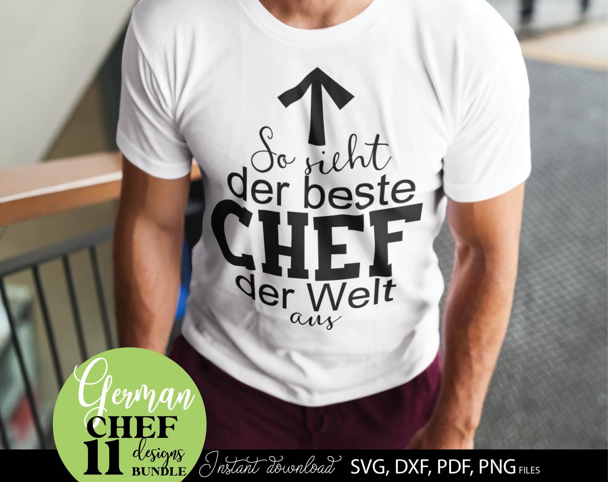 Ein Geschenk für den Chef plotterdatei laserdatei designs bundle. SVG DXF PDF PNG files included. Compatible with Cricut, Silhouette or other equipment. Cut from vinyl, use for sublimation, laser or grave projects. Buy now for a good price and enjoy!