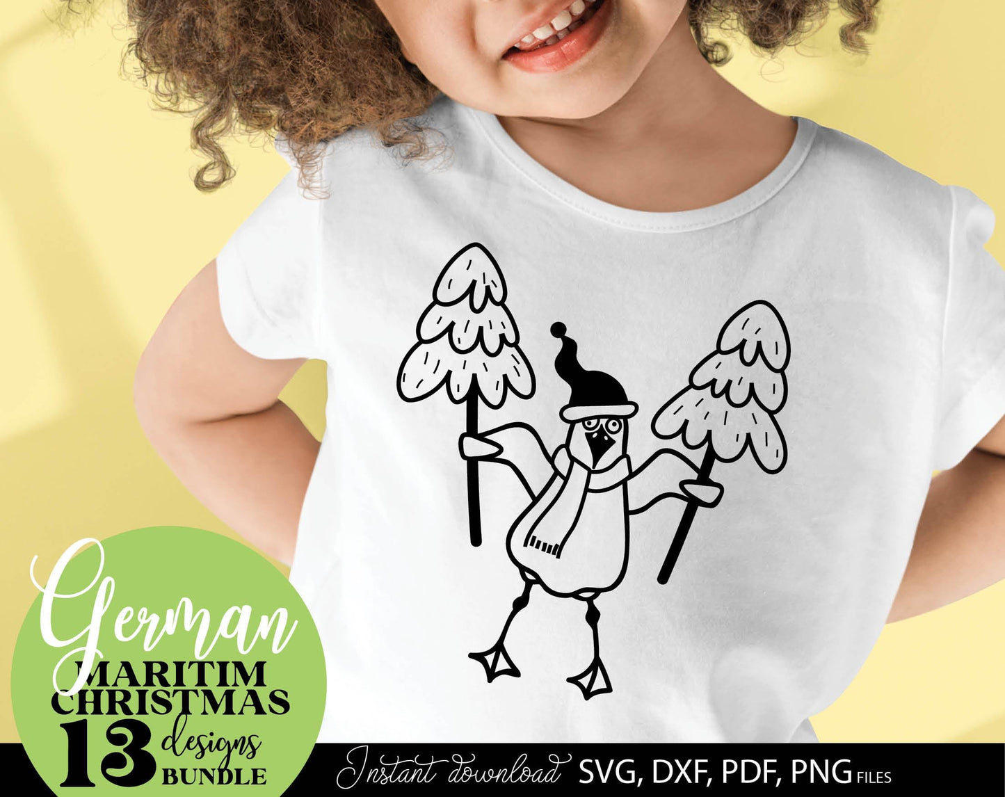 German Maritim Christmas 13 designs bundle. SVG DXF PDF PNG files included. Compatible with Cricut, Silhouette or other equipment. Cut from vinyl, use for sublimation or laser cut or grave projects. Buy now for a good price and enjoy!