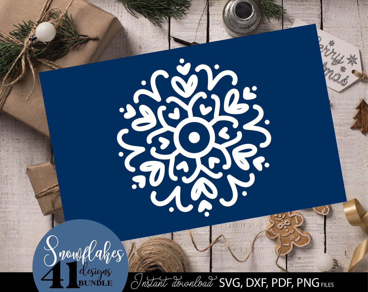 Schneeflocke Plotterdatei Bundle for Your Weihnachtsdeko projects. SVG DXF PDF PNG files included. Compatible with Cricut, Silhouette. Cut form vinyl, use for sublimation, printing as candles tattoo or laser cut projects. Buy now for a good price!