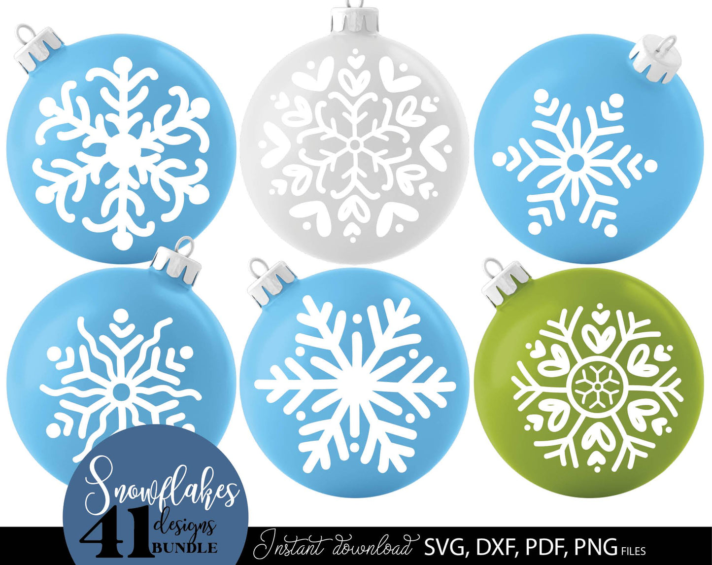 Schneeflocke Plotterdatei Bundle for Your Weihnachtsdeko projects. SVG DXF PDF PNG files included. Compatible with Cricut, Silhouette. Cut form vinyl, use for sublimation, printing as candles tattoo or laser cut projects. Buy now for a good price!