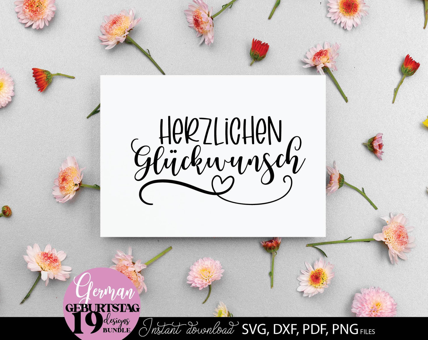 Plotterdatei Geburtstag Geburtstagssprüche bundle. Svg Png Dxf Pdf files included. Compatible with Cricut, Silhouette or other equipment. Cut from vinyl, use for sublimation or laser cut, printing, DTF printing or other projects. Buy now and enjoy!