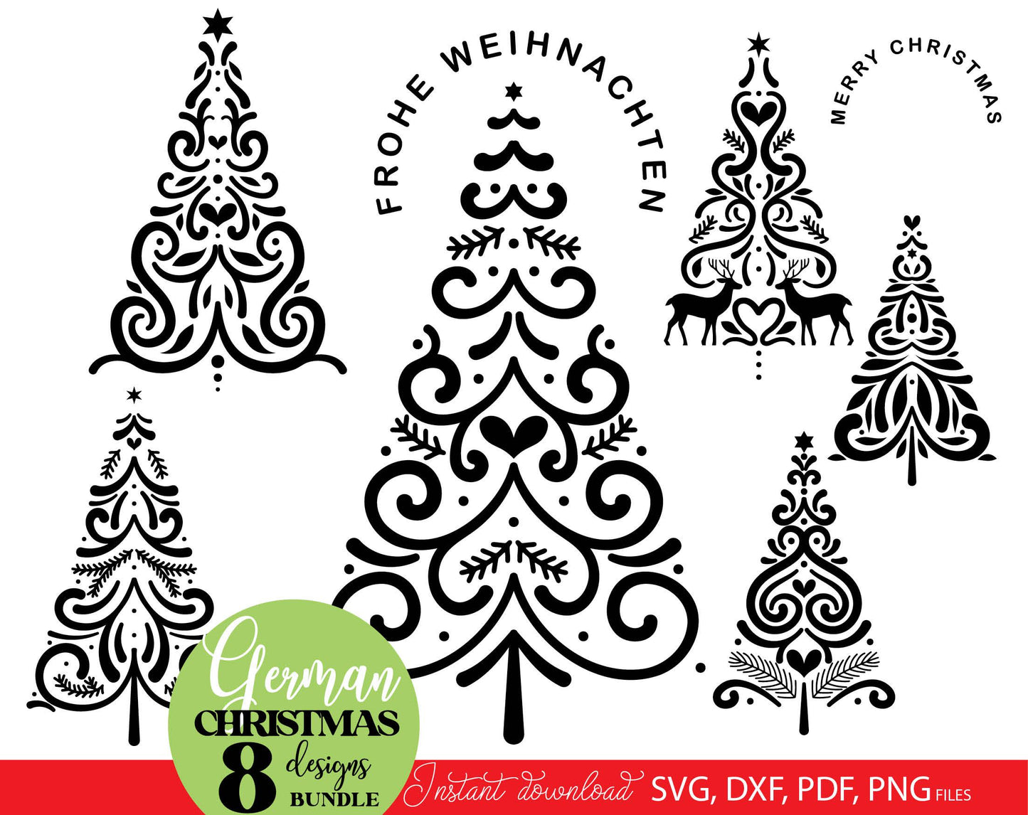 Weihnachtsbaum Weihnachten PDF Vorlage kerzen tattoo. SVG DXF PDF PNG files included. Compatible with Cricut, Silhouette. Cut from vinyl, use for sublimation, laser cut, kerzen tattoo or other projects. Buy now for a good price and enjoy!