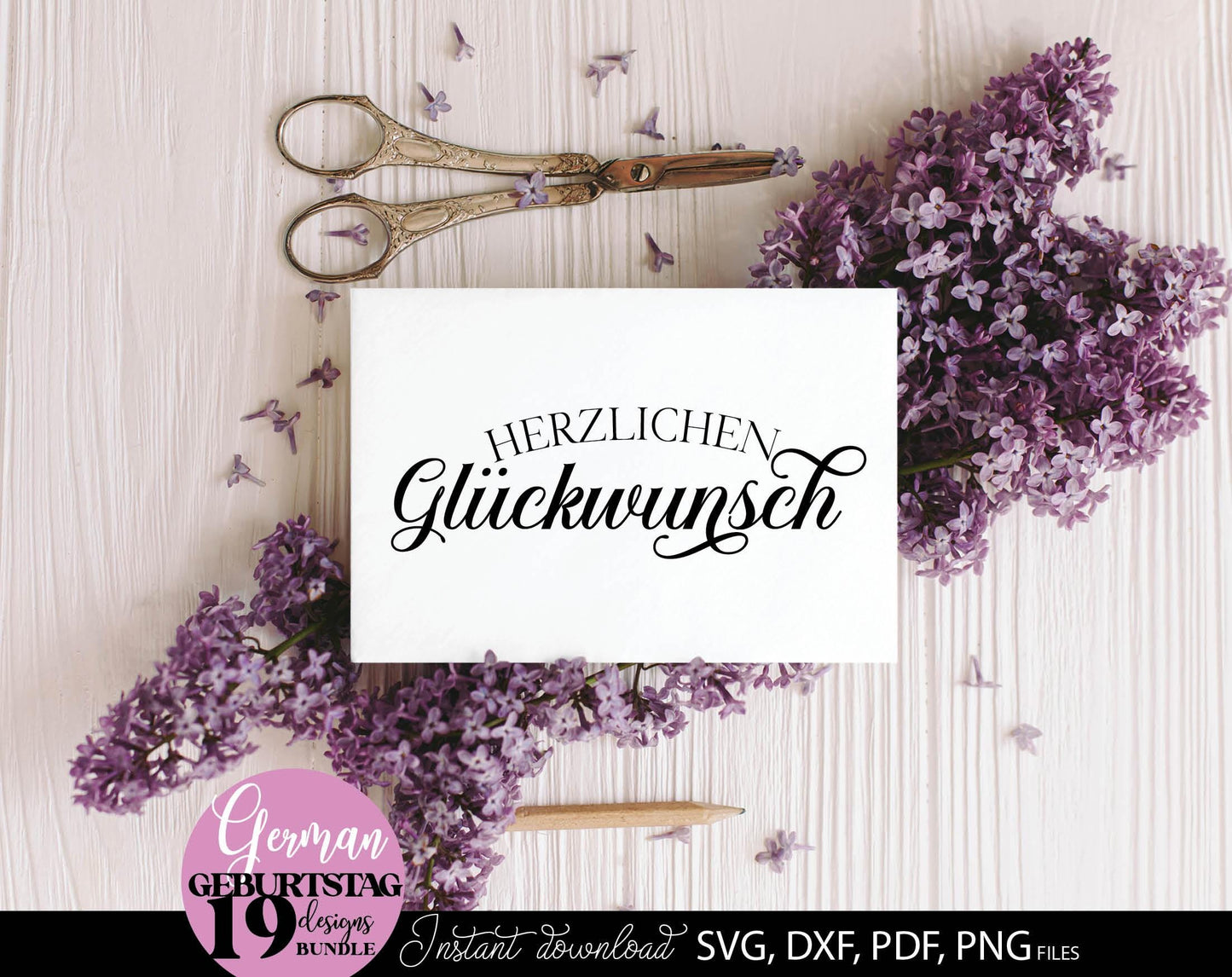 Plotterdatei Geburtstag Geburtstagssprüche bundle. Svg Png Dxf Pdf files included. Compatible with Cricut, Silhouette or other equipment. Cut from vinyl, use for sublimation or laser cut, printing, DTF printing or other projects. Buy now and enjoy!