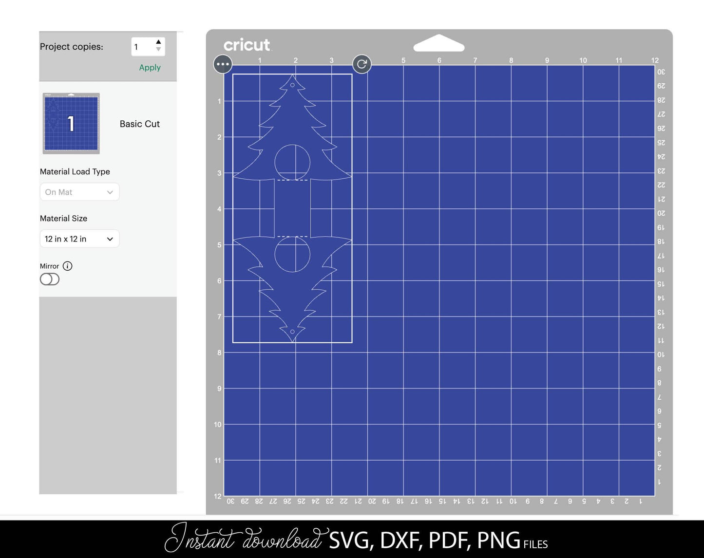 SVG- und DXF-Dateien eignen sich perfekt für Cricut-, Silhouette- und Laserschneidgeräte. Mit diesem Design lassen sich elegante Serviettenhalter erstellen, die Ihre Weihnachtstafel dekorieren und eine festliche Stimmung verbreiten.