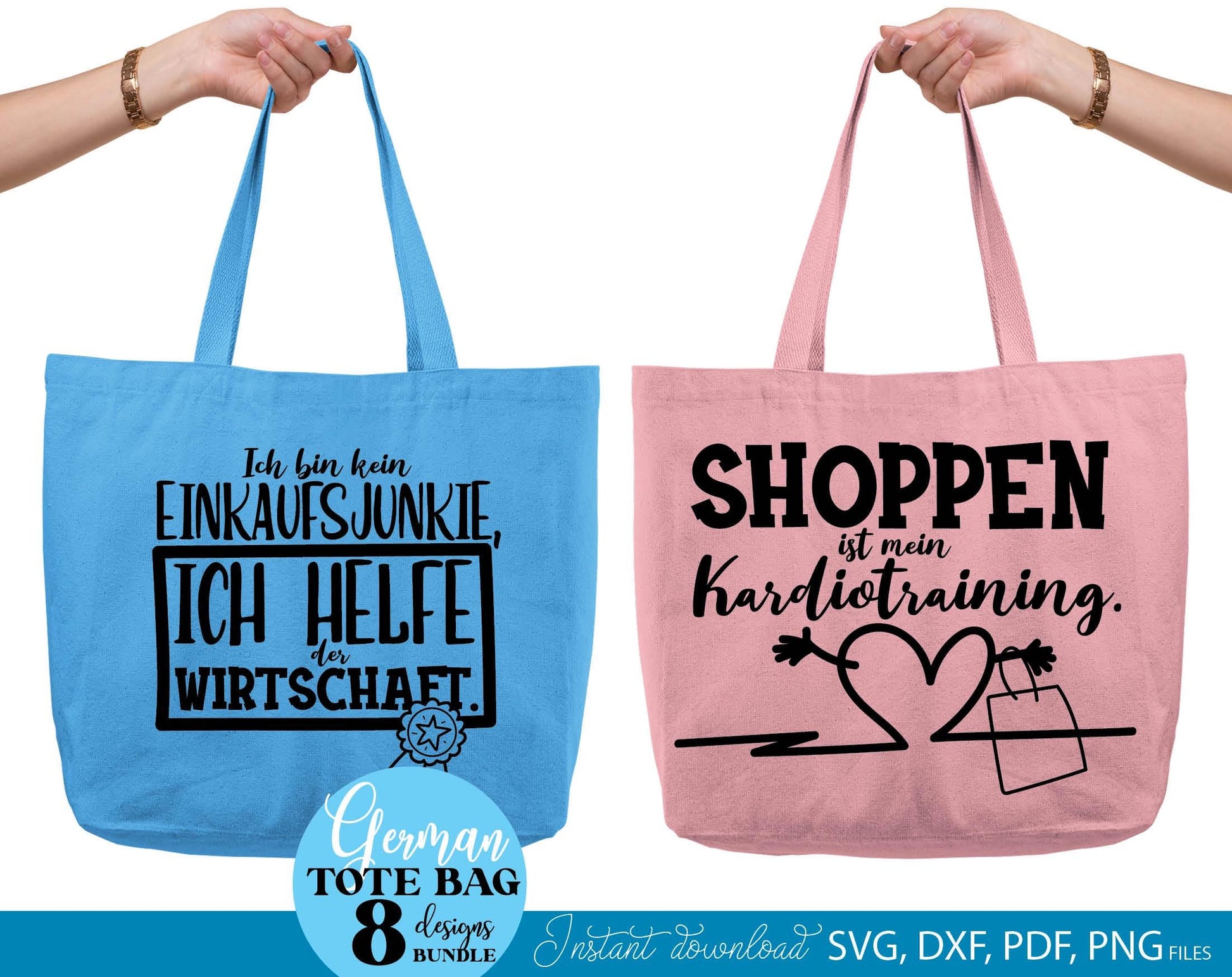 Deutsche Sprüche für Beutel Plotterdatei. Taschensprüche svg png, Jutetasche plotten svg png, Eine von den Juten, Geschenk. SVG PNG DXF PDF files included. Compatible with Cricut Silhouette Studio and other equipment. Buy now and enjoy!