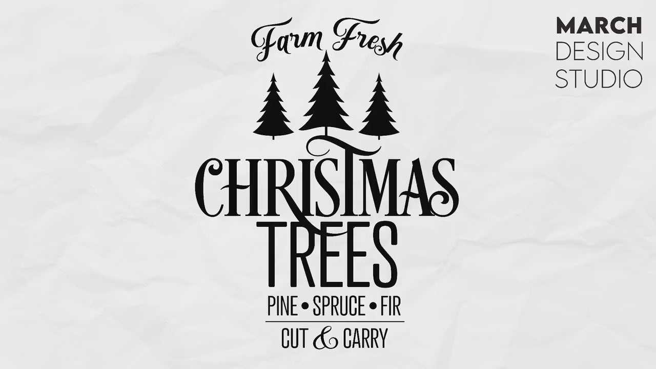 Farmhouse Farm Fresh Christmas Tree SVG | Farmhouse Christmas SVG | Christmas SVG | Christmas Farmhouse Sign Svg | Farm Fresh Svg Files