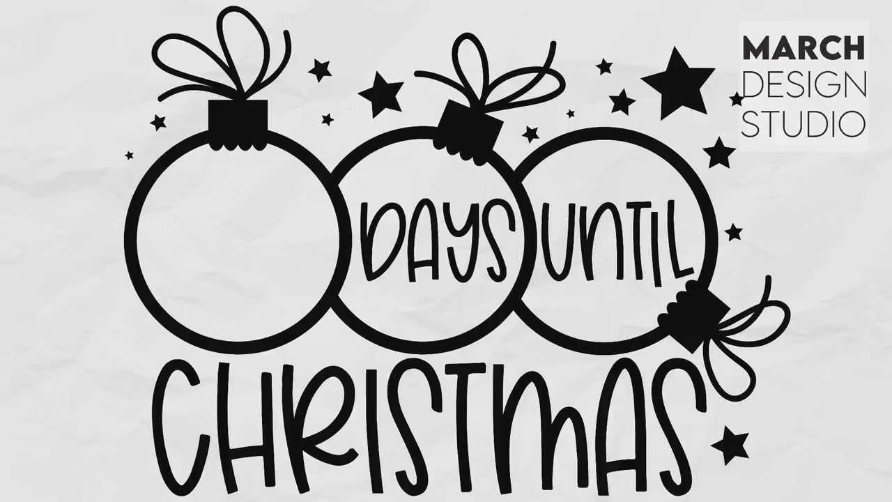 Days Till Christmas SVG | Days Until Countdown SVG | Chalkboard Days Till Christmas Counter SVG | Advent calendar svg png | New Year Decor