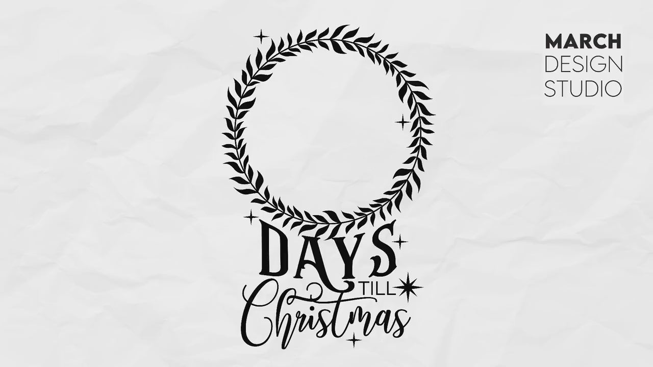 Christmas Countdown SVG Bundle | Days Until Christmas SVG | Christmas Chalkboard SVG | Christmas Sign Svg Christmas Ornaments Laser Cut