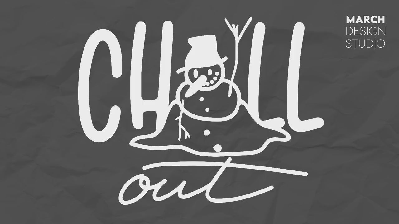 Chill Out Snowman svg png | Melting Snowman svg | Funny Snowman Silhouette svg | Snowman clipart | Snowman cut file | Christmas Svg Shirts