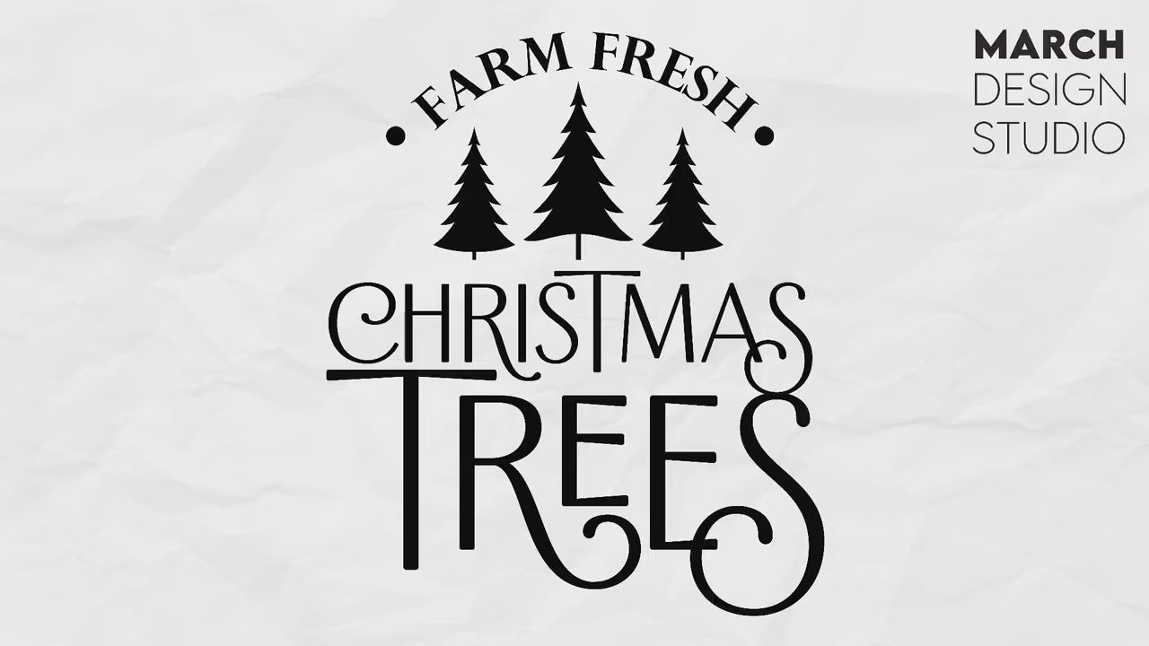 Farmhouse Farm Fresh Christmas Tree SVG | Farmhouse Christmas SVG | Christmas sign SVG | Farmhouse Sign Svg, Farm Fresh Svg Files for cricut