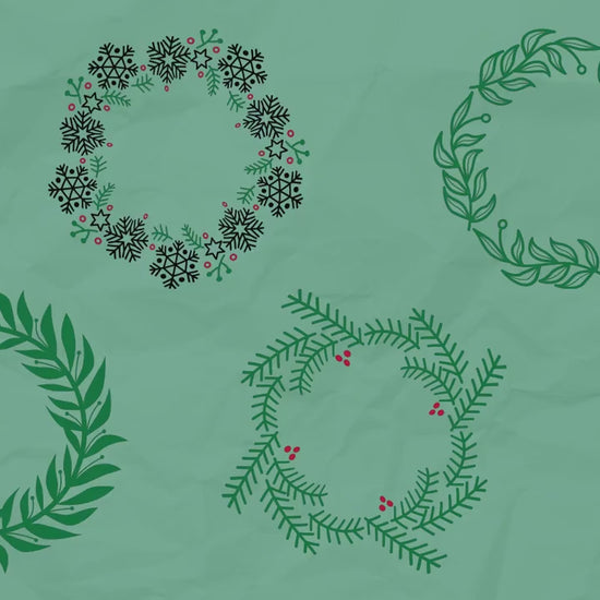 Christmas Wreath SVG Bundle | Wreath SVG | Holly Wreath SVG | Christmas svg | Christmas Decoration svg, Christmas Ornaments svg, png, dxf