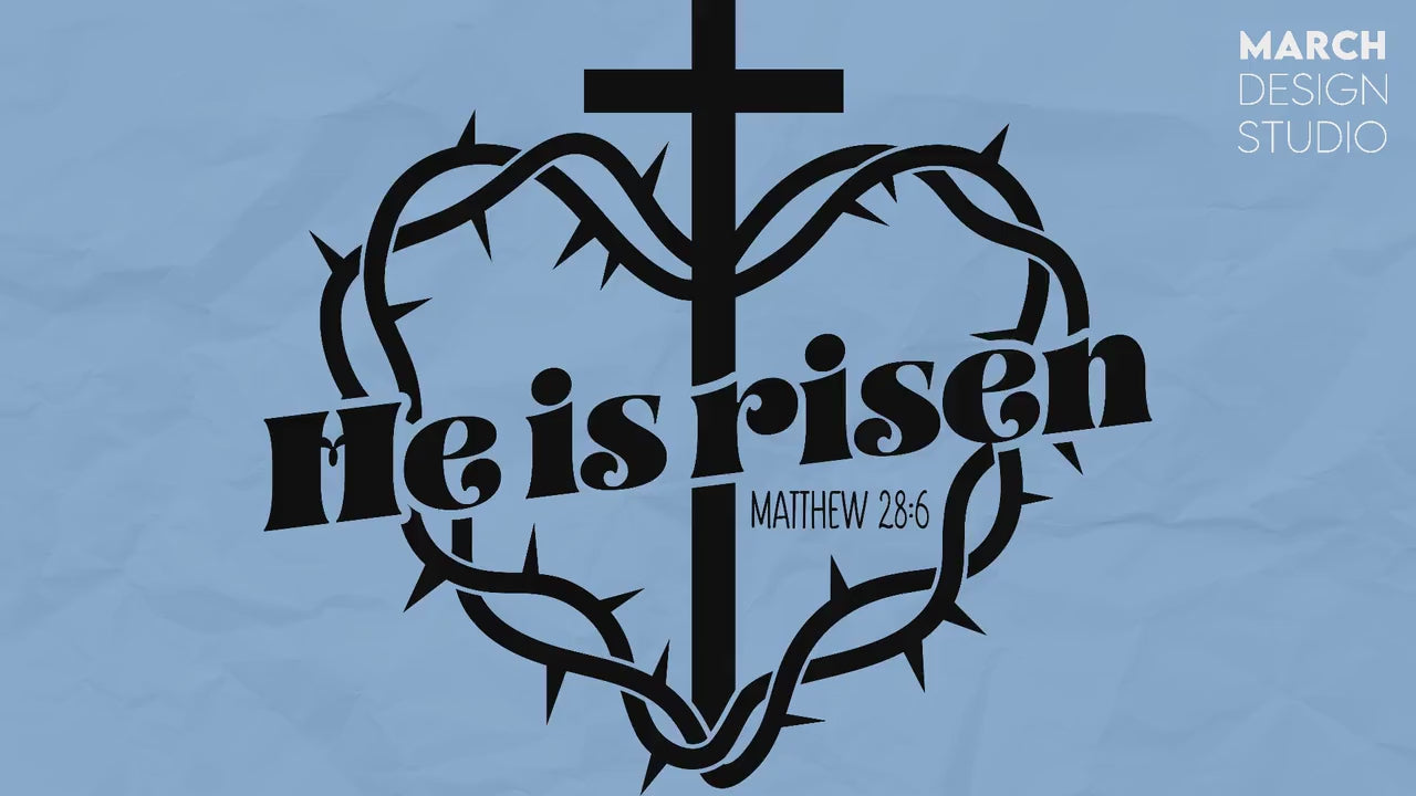 He Is Risen svg dxf pdf | religious svg | inspirational quote svg | trusting god svg | Bible Verse svg | Cristian shirts svg | faith svg