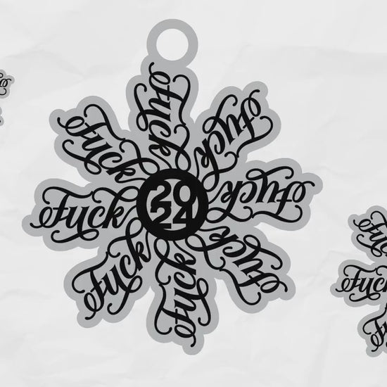 Fuckflake SVG | Fuck 2024 svg | Fuck Ornament svg | Fuck 2024 Ornament svg | Christmas ornament svg | fuck flake svg | Snowflake laser cut