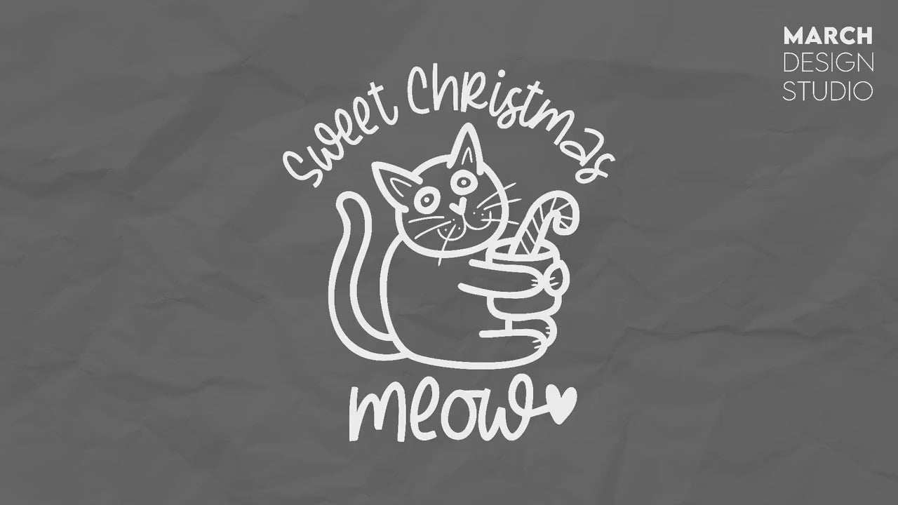 Meowy Christmas Svg Png | christmas cat cvg | Cat Mom SVG PNG | Gift for Cat Mom Svg | Catmas Svg | Christmas Cat Clipart Holiday Cat Svg