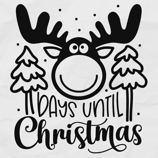 The Rudolph Christmas Countdown Chalkboard SVG Bundle | Days Till Christmas SVG | Reindeer Face SVG | Christmas Home Decor Svg | Christmas