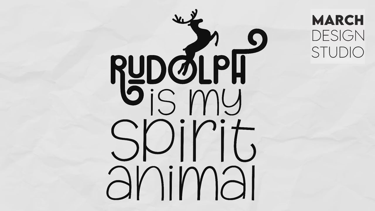 Rudolph is my spirit animal svg | reindeer shirts svg | Christmas Svg Shirts | christmas quotes svg, christmas Svg Files for cricut