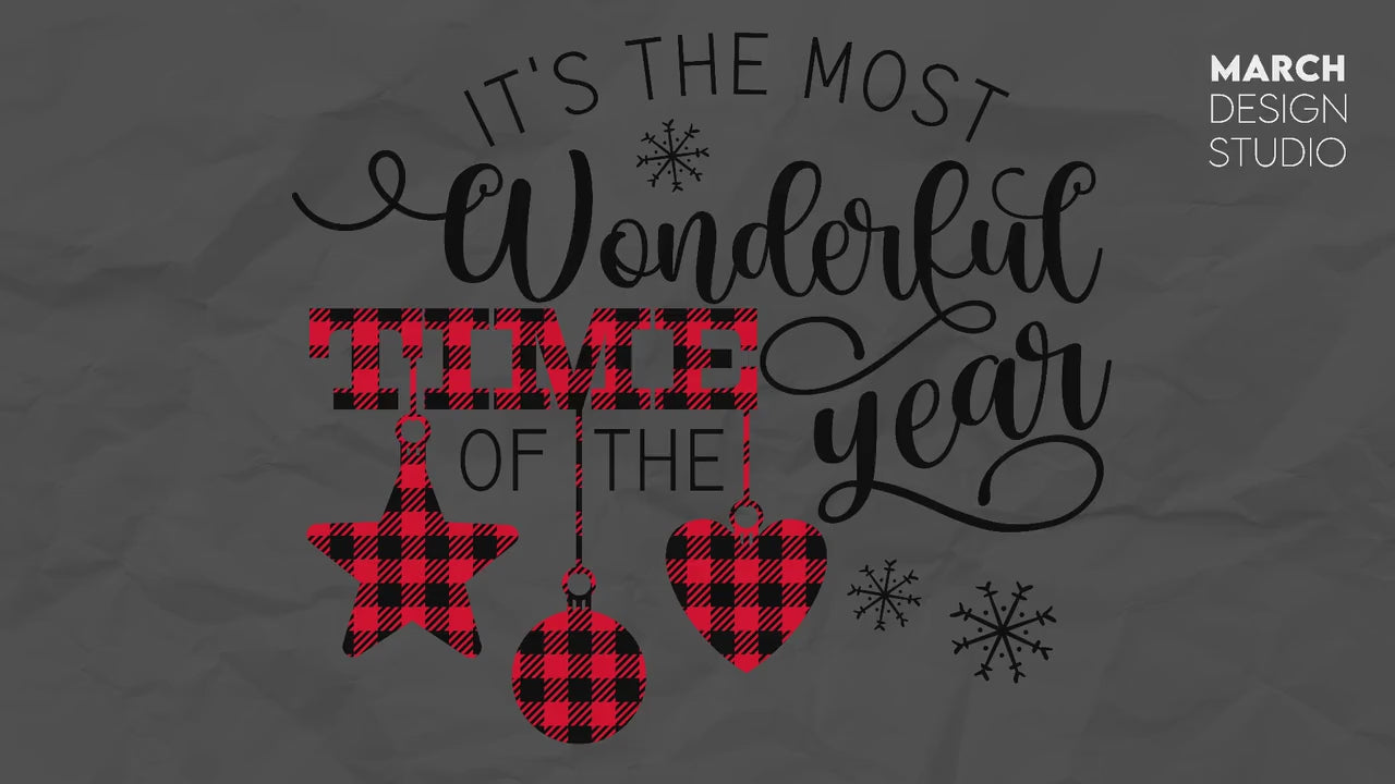 Christmas SVG | Its The Most Wonderful Time Of The Year SVG | Buffalo Plaid SVG | Christmas Shirt svg | Merry Christmas svg | svg Files png