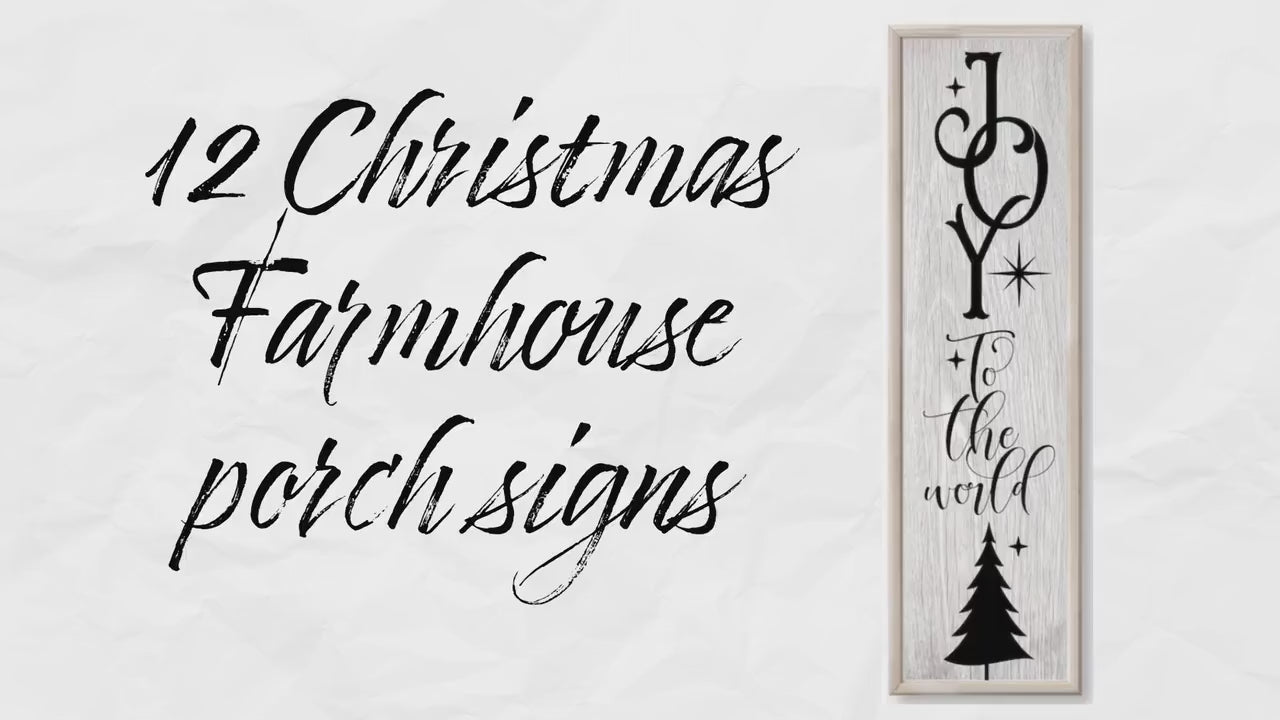 Christmas Vertical Sign Bundle SVG | Christmas Porch Sign Bundle SVG | Farmhouse Sign SVG, Vertical Christmas Sign svg, Christmas svg Bundle