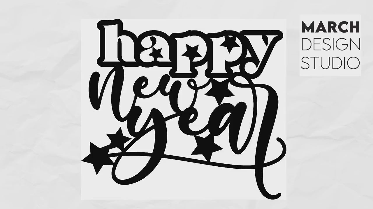 Happy New Year cake topper | Hello 2024 SVG | New Years cake topper | 2024 cake topper svg | laser cut files | Svg Files for cricut