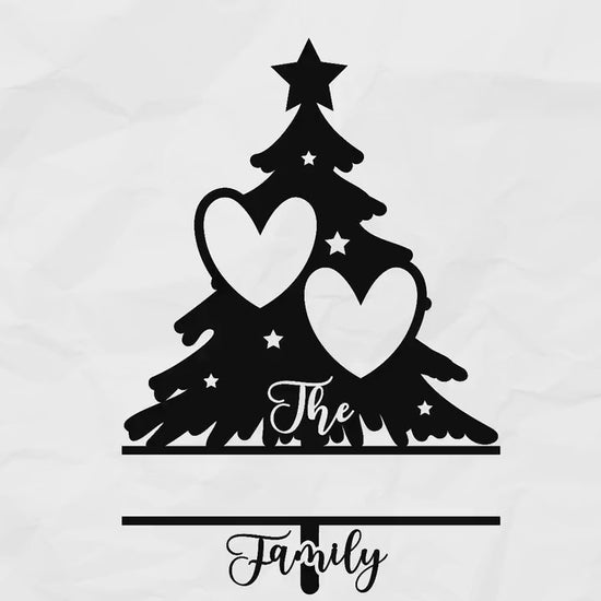 Christmas Svg family tree | Custom Christmas Family tree svg png | Name Tree Shape | Family Christmas Holiday Ornament SVG Bundle