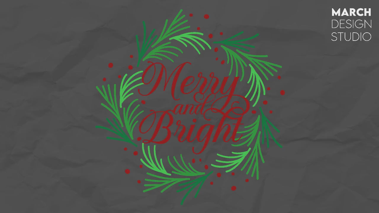 Merry and Bright SVG | Christmas decoration SVG | Christmas Shirts Svg | Merry Christmas svg | Christmas Ornaments svg | file for cricut svg